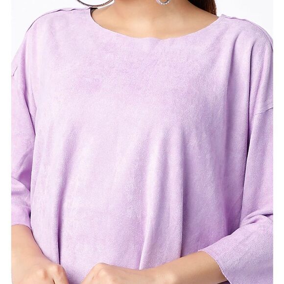 Mira Rae Lilac Polyester Top size small - Picture 3 of 7